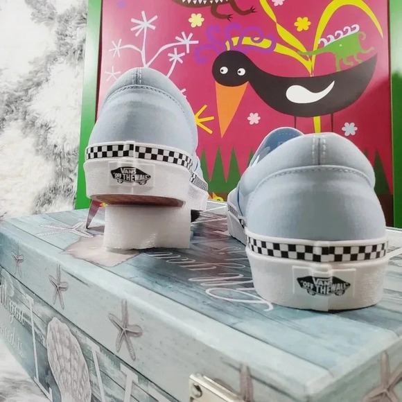 Vans Check Foxing Cool Blue Classic Slip-on (CL) - Picture 8 of 14